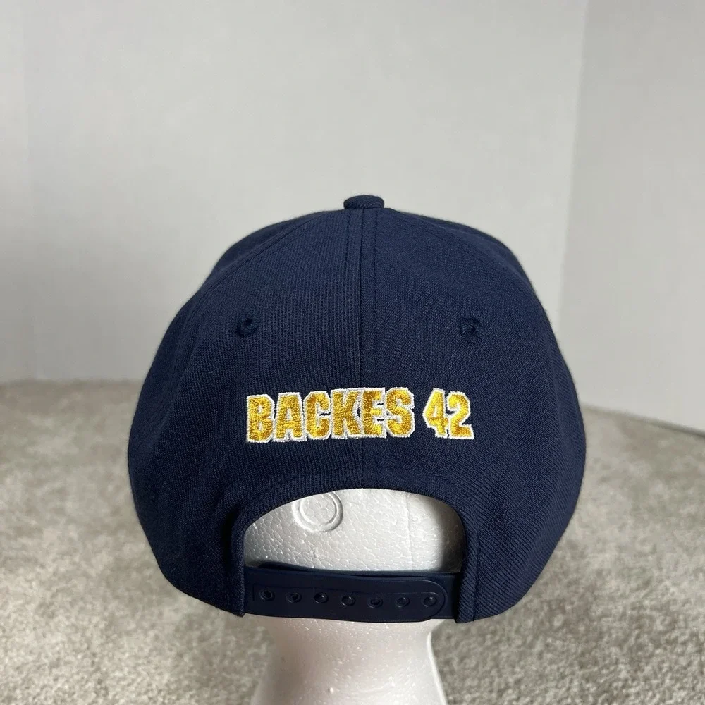 NHL St Louis Blues David Backes 42 Snapback Hat Navy‎ Yellow Adjustable Cap